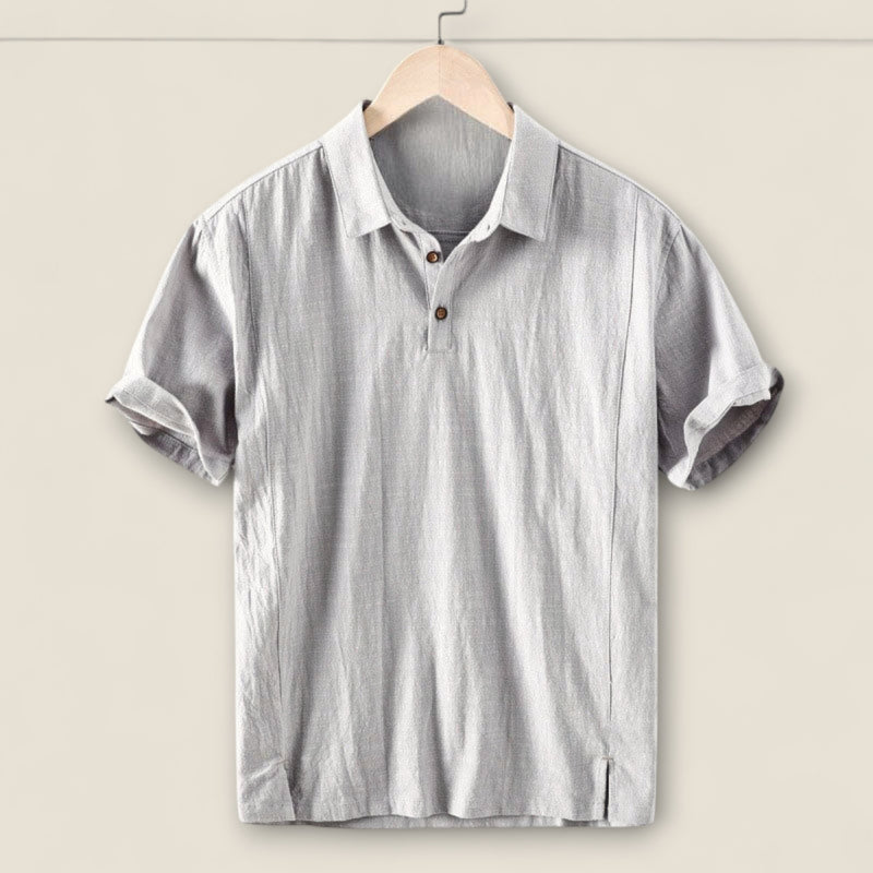 Laurent - Linen Polo Tee