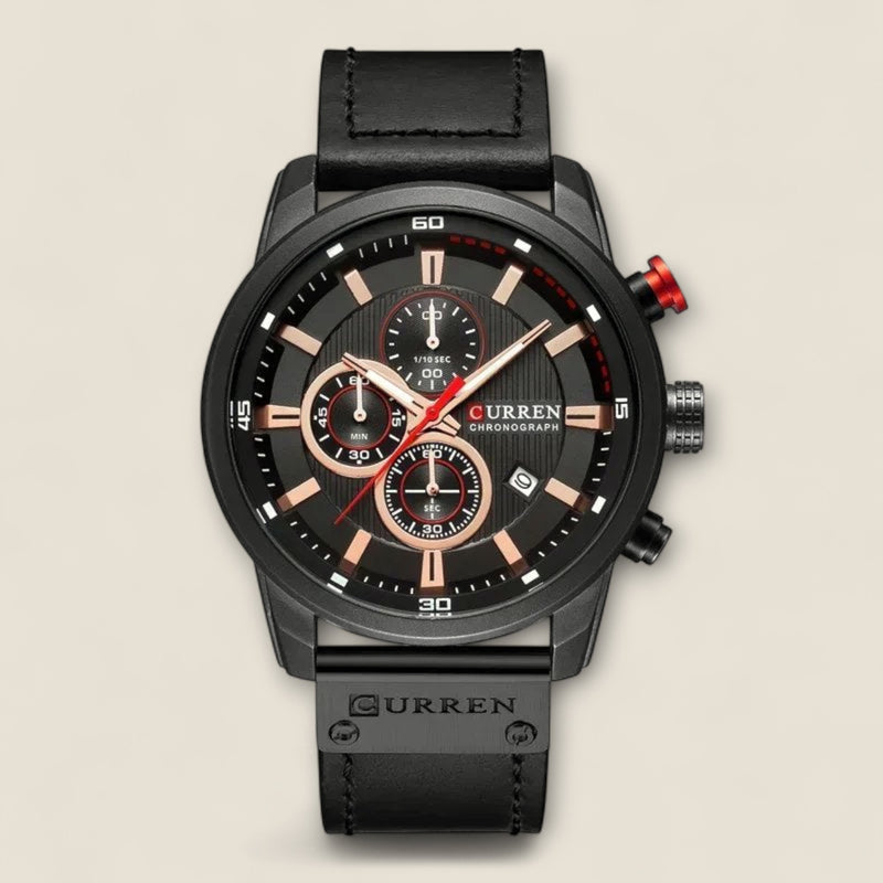 Renzo - Leather Chronograph Watch