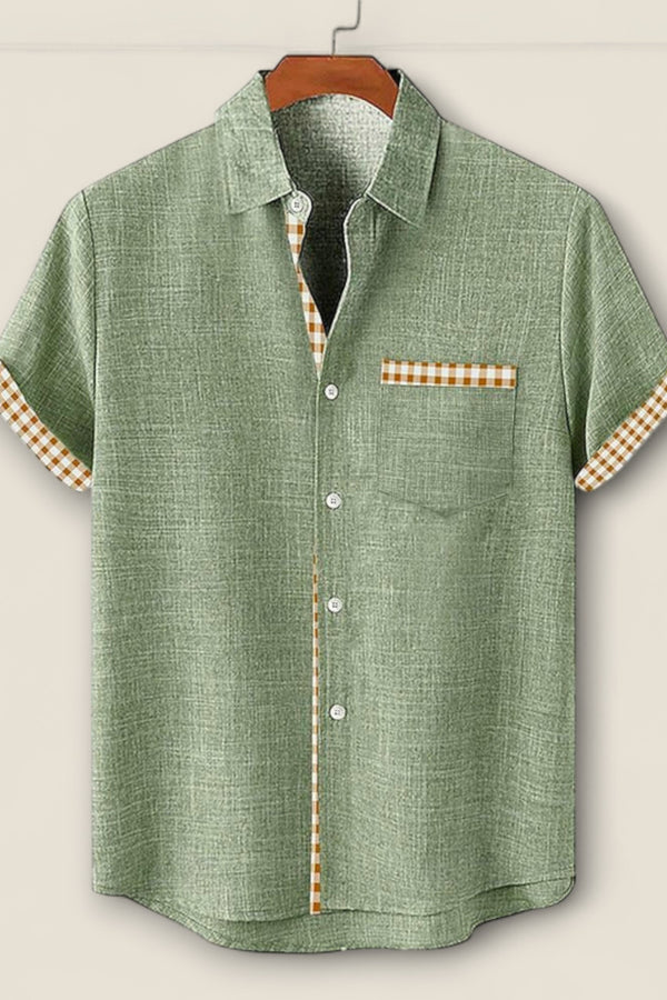 Nico - Short Sleeve Shirt with Trim Detail