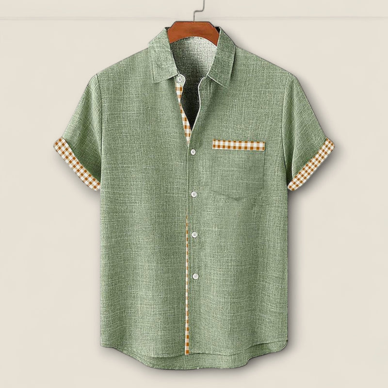 Nico - Short Sleeve Shirt with Trim Detail