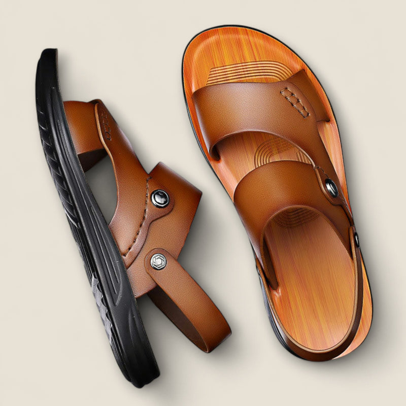 Ruviano - Leather Slip-On Sandals