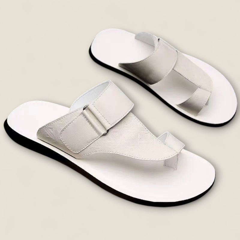 Aurelio - Embossed Leather Sandals